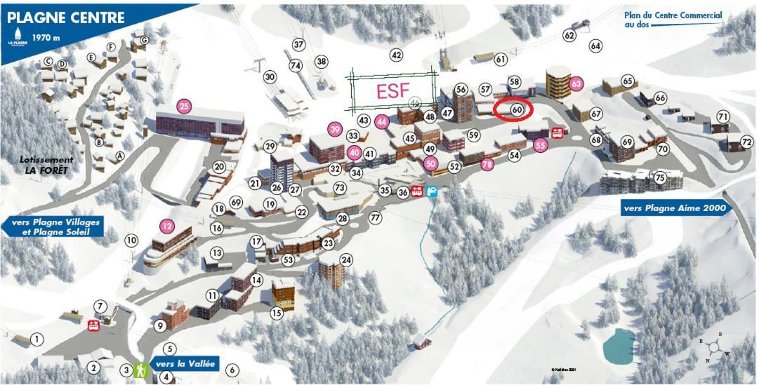 Appartement 6/7 personnes pied des pistes à Plagne centre La Plagne Exterior foto